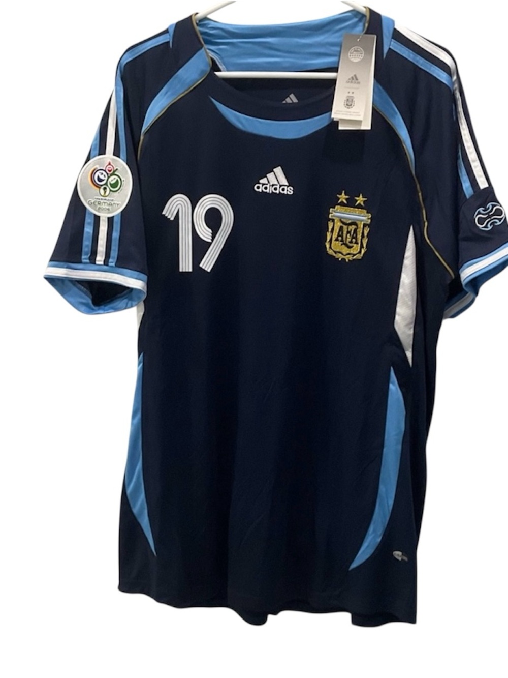 Messi Argentina 2006 Retro Men’s Soccer Jersey Away World Cup ⚽️💯 Fast Shipping